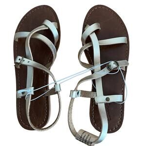 Universal Thread Women's Lavinia Gold Toe-Wrap Thong Sandals - Size 5.5 - NWT